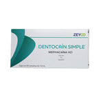 Dentocaín Simple al 3% Zeyco - Cartucho de Plástico