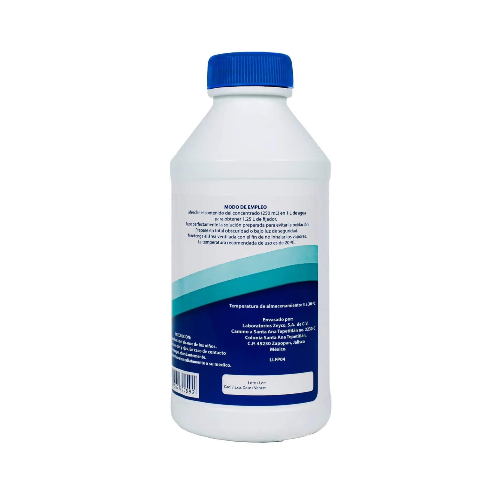 Fijador para Radiografías Zeyco (Frasco de 250 ml para preparar 1.25 L)