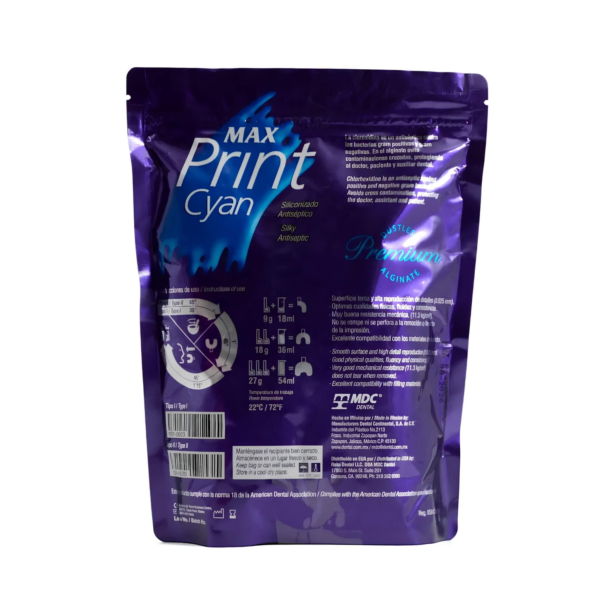 Alginato Max Print Cyan MDC Dental