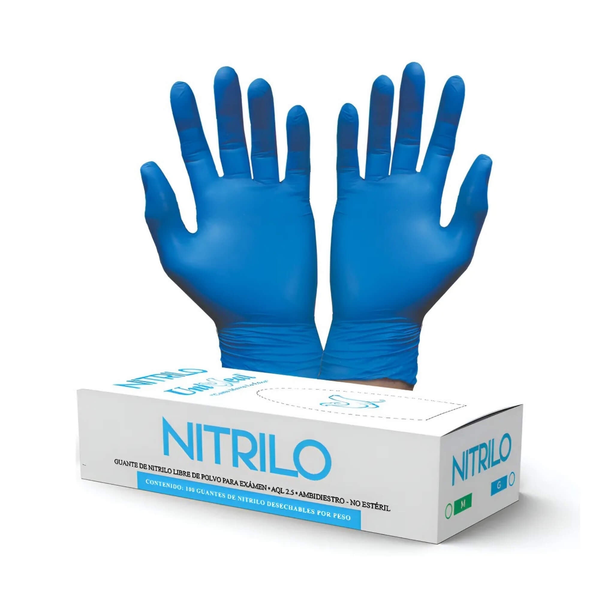 Guantes de Nitrilo Libres de Polvo UniSeal - XCH (100 pzas)