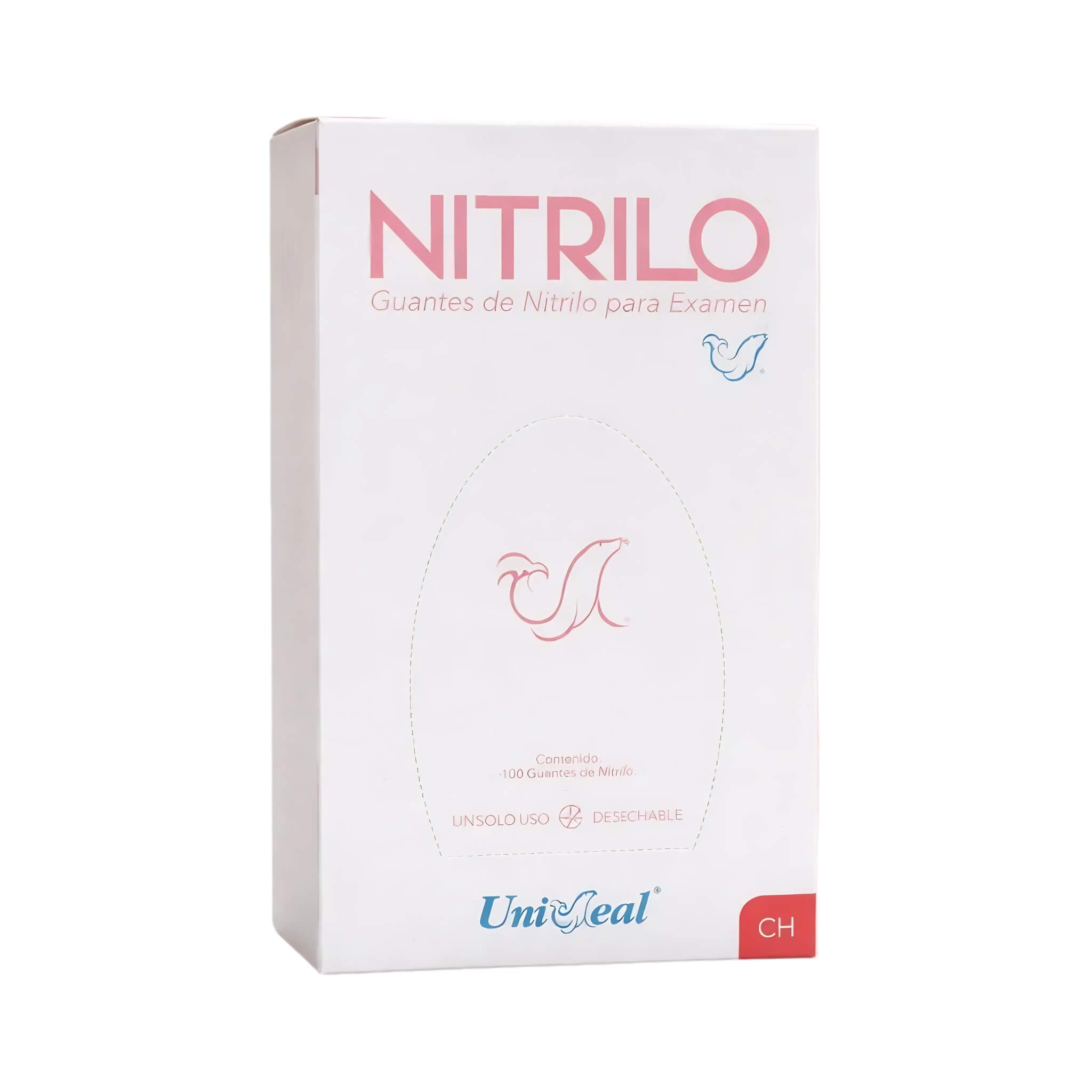 Guantes de Nitrilo Libres de Polvo UniSeal - XCH (100 pzas)