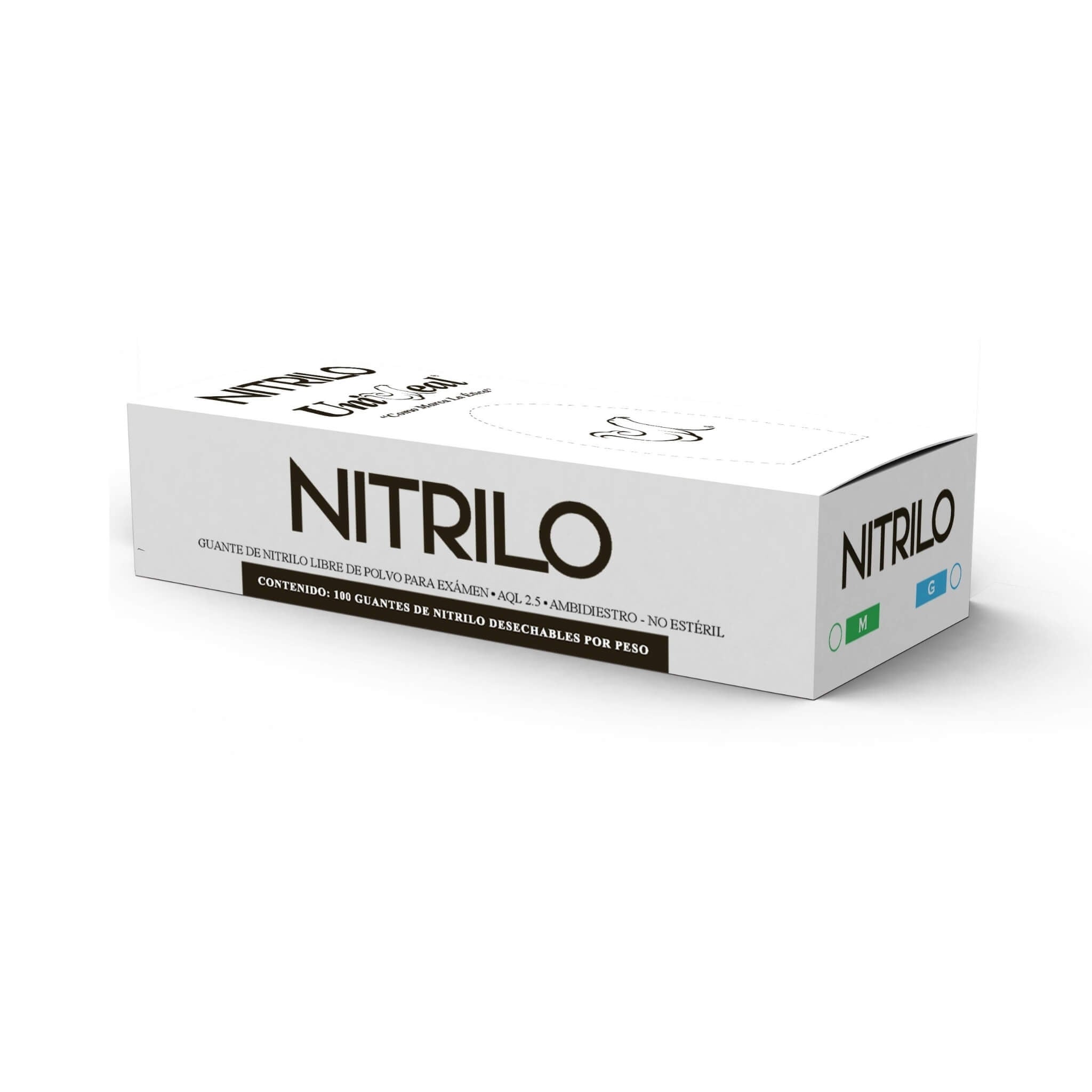 Guantes de Nitrilo Libres de Polvo UniSeal - XCH (100 pzas)