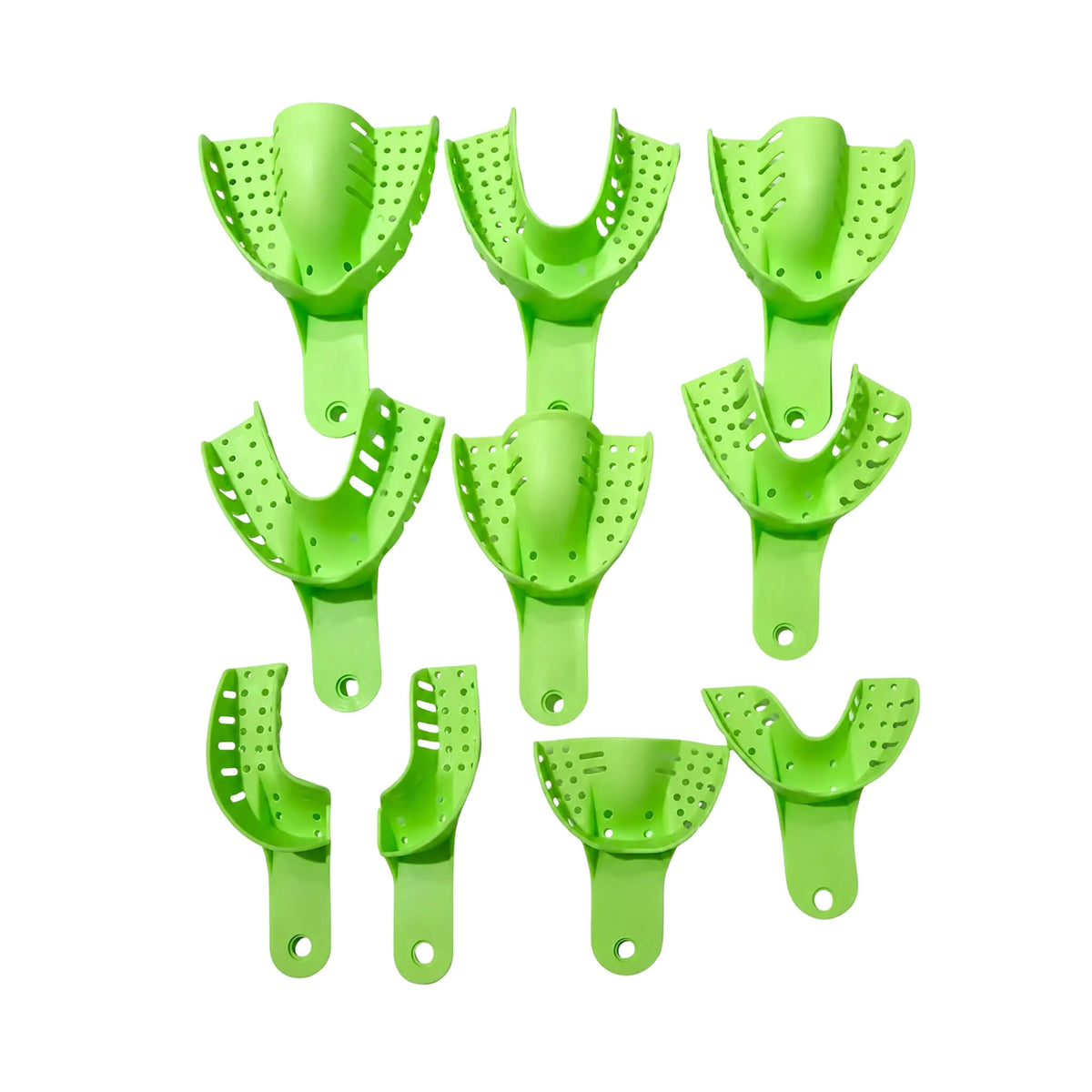 Kit de Cucharillas Porta Impresión Plástico Adulto OrthoPremium (10 pzas)