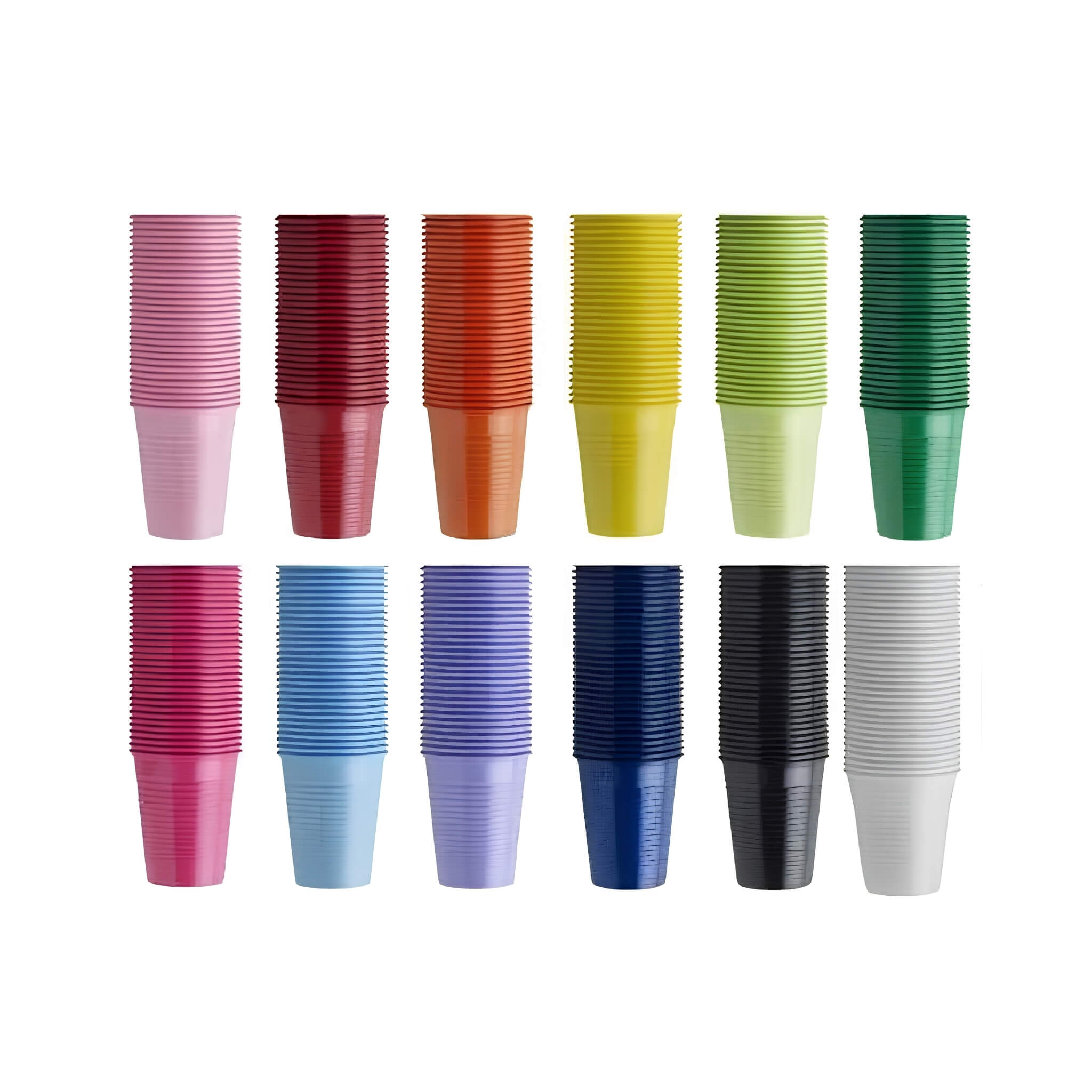 Vasos de Plástico Desechables Euronda - Colores (100 pzas)